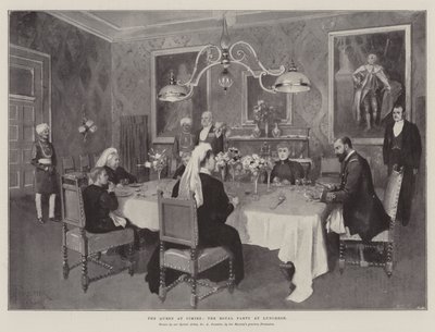 Królowa w Cimiez, przyjęcie królewskie w Luncheon autorstwa Amedee Forestier